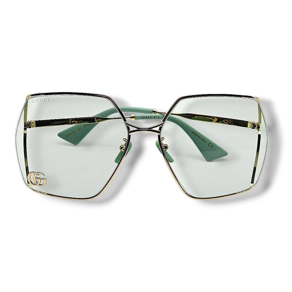 Gucci Square Sunglasses with Green Tint - Picture 2 of 8